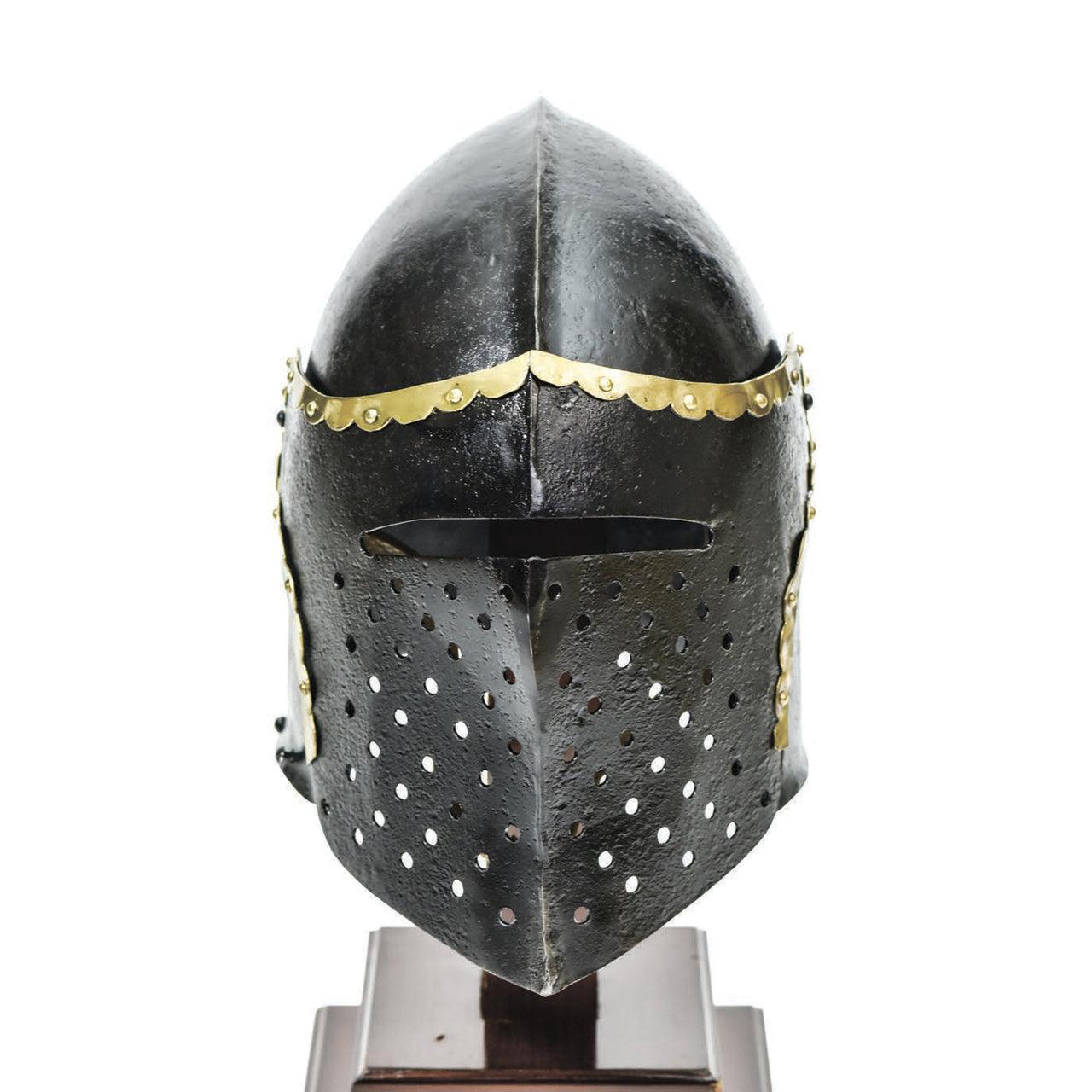 The Cursed Black Knight Functional Medieval Helmet Armor-2