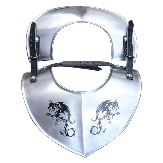 Dragon Hunter Medieval Steel Adjustable Gorget Armor-0