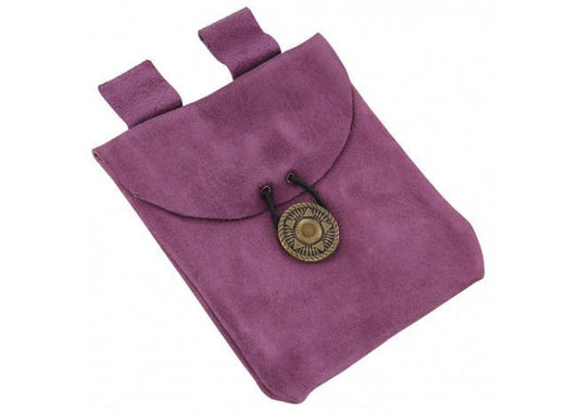 Subconsciously Conscious Violet Suede Leather Pouch-0