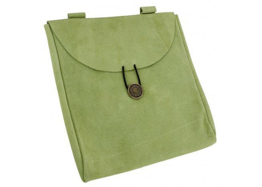 Green Jester’s Suede Leather Pouch-0