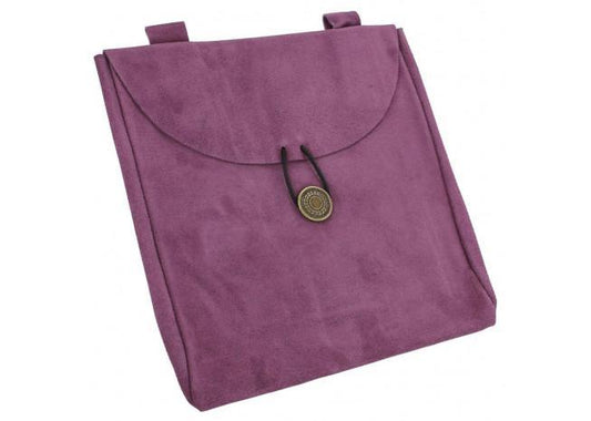 Hint of Royalty Purple Suede Leather Pouch-0