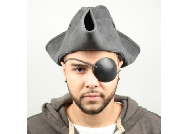 Pirate Captain Leather Eye Patch Black-1