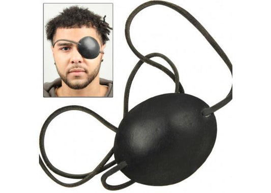 Pirate Captain Leather Eye Patch Black-0