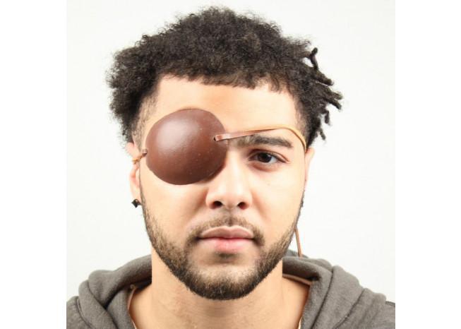 Pirate Captain Leather Eye Patch Brown-1