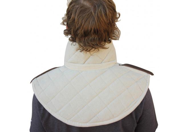 Cotton Padding Collar Armor Medieval Garment White-3