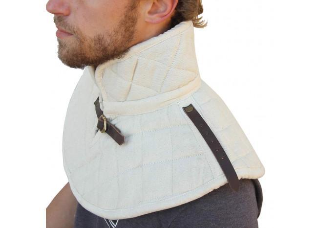 Cotton Padding Collar Armor Medieval Garment White-2