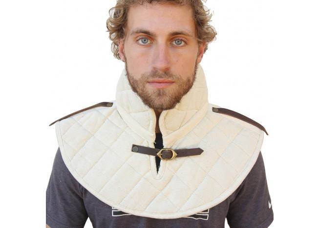 Cotton Padding Collar Armor Medieval Garment White-1