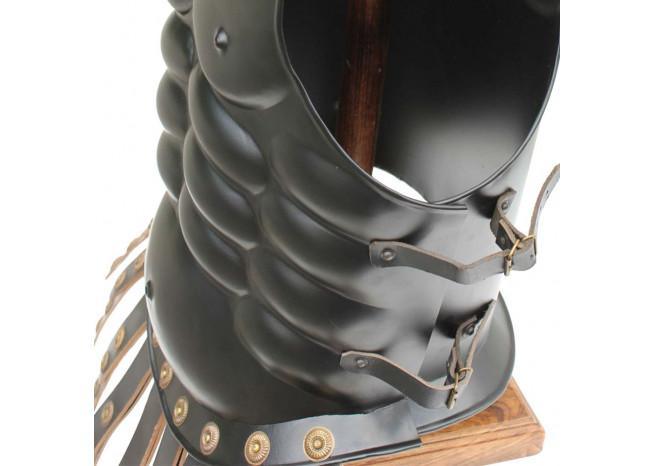 Muscular Blackened Greek Heroic Steel Cuirass-2