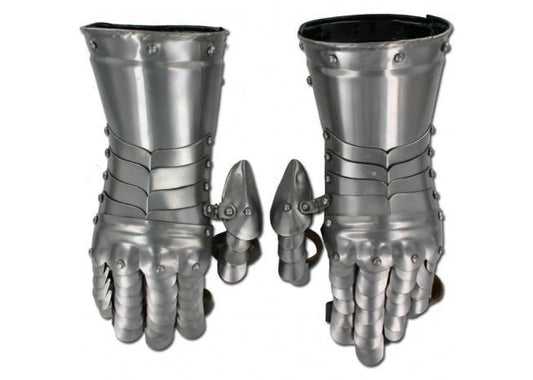 Medieval Knight Gauntlets Functional Armor Gloves-0