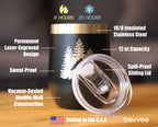 Bigfoot - Wine Tumbler Glass with Sliding Lid - Stainless Steel Insulated Mug - Funny Bigfoot Gifts for Sasquatch Enthusiasts