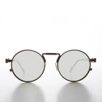 Round Gunmetal Metal Goth Steampunk Sunglass - Ivan 5 - Gunmetal / Mirror Lens