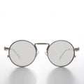 Round Silver Goth Steampunk Sunglass - Ivan 1 - Silver / Mirror Lens