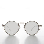 Round Silver Goth Steampunk Sunglass - Ivan 1 - Silver / Mirror Lens