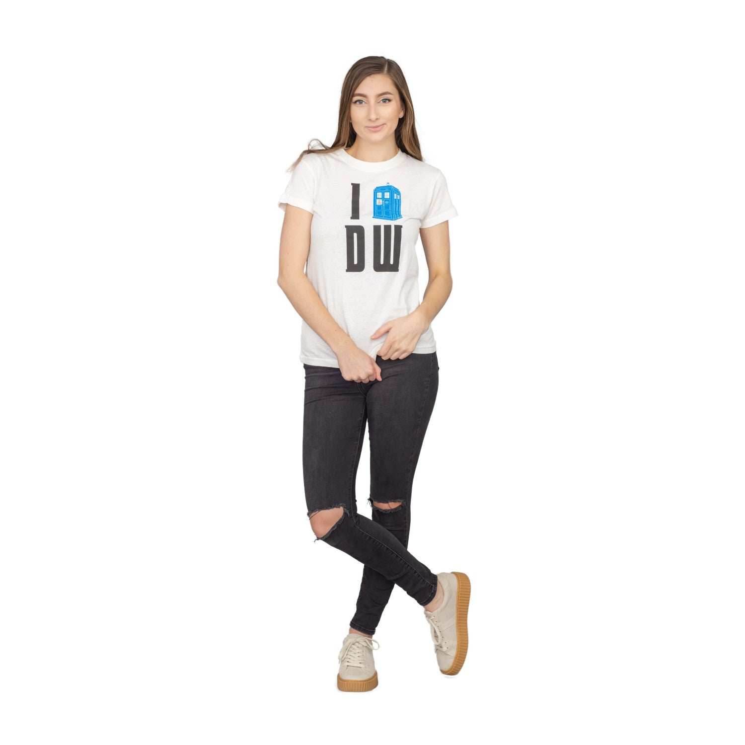 I Heart (Tardis) DW T-shirt - S