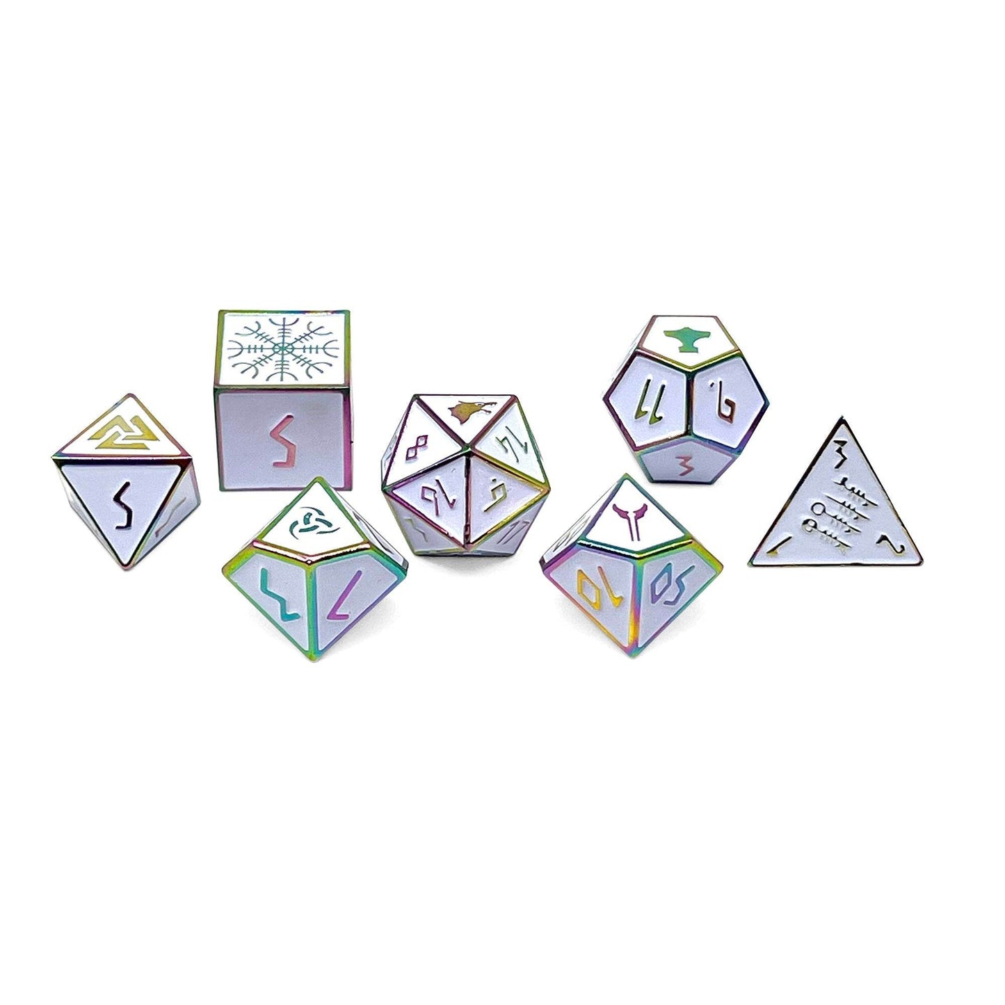 Ice Storm - Norse Themed Metal Dice Set - 