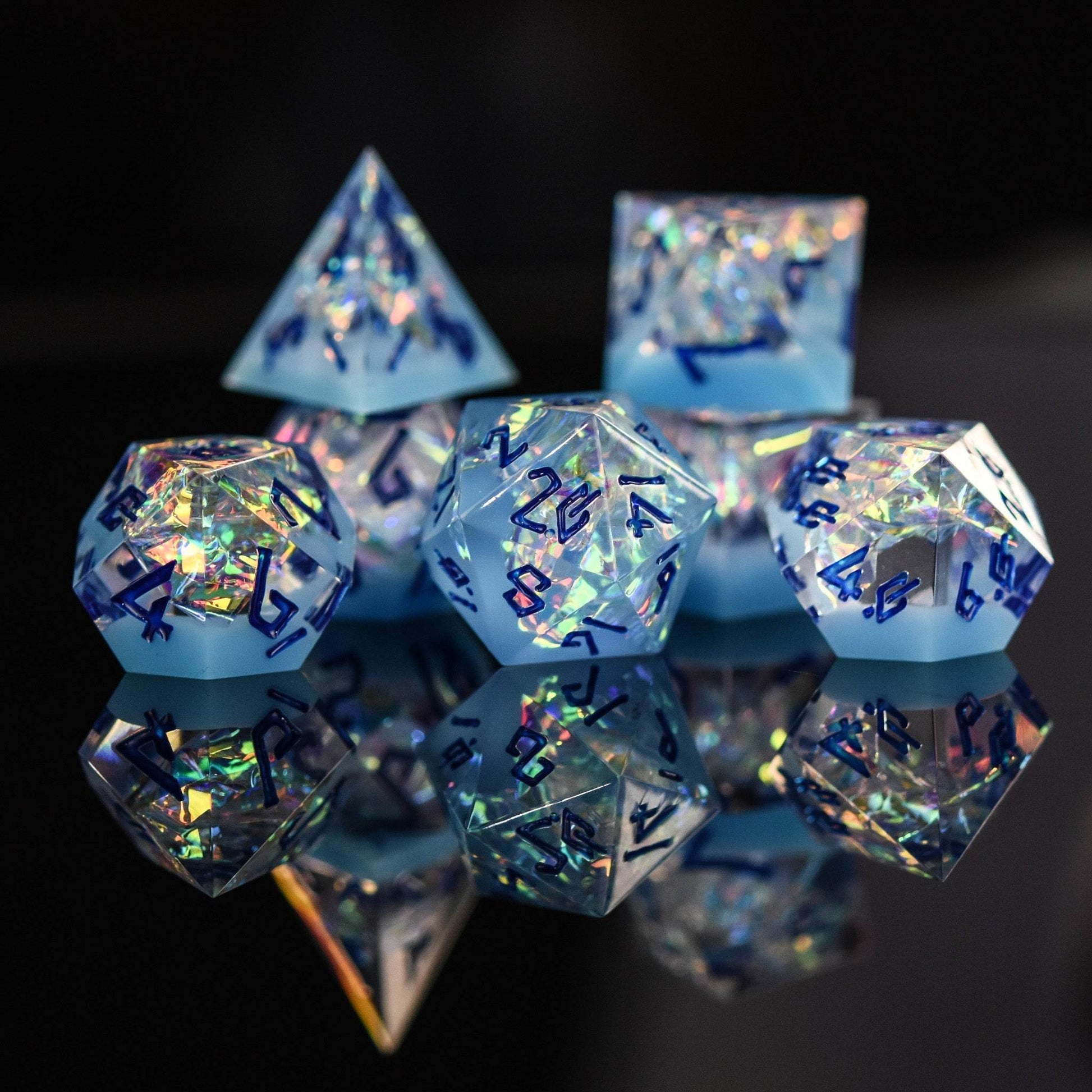Ice Storm Sharp-Edged Resin Dice Set 'PRE-ORDER | SPRING EVENT DEAL' - 