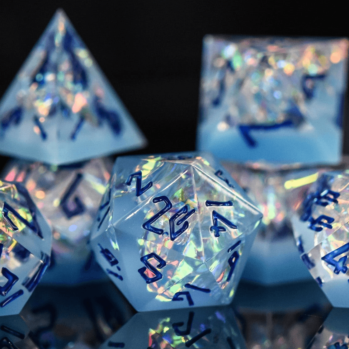 Ice Storm Sharp-Edged Resin Dice Set 'PRE-ORDER | SPRING EVENT DEAL' - 