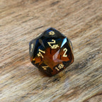 Ice and Fire Multifaceted Glass Dice Set