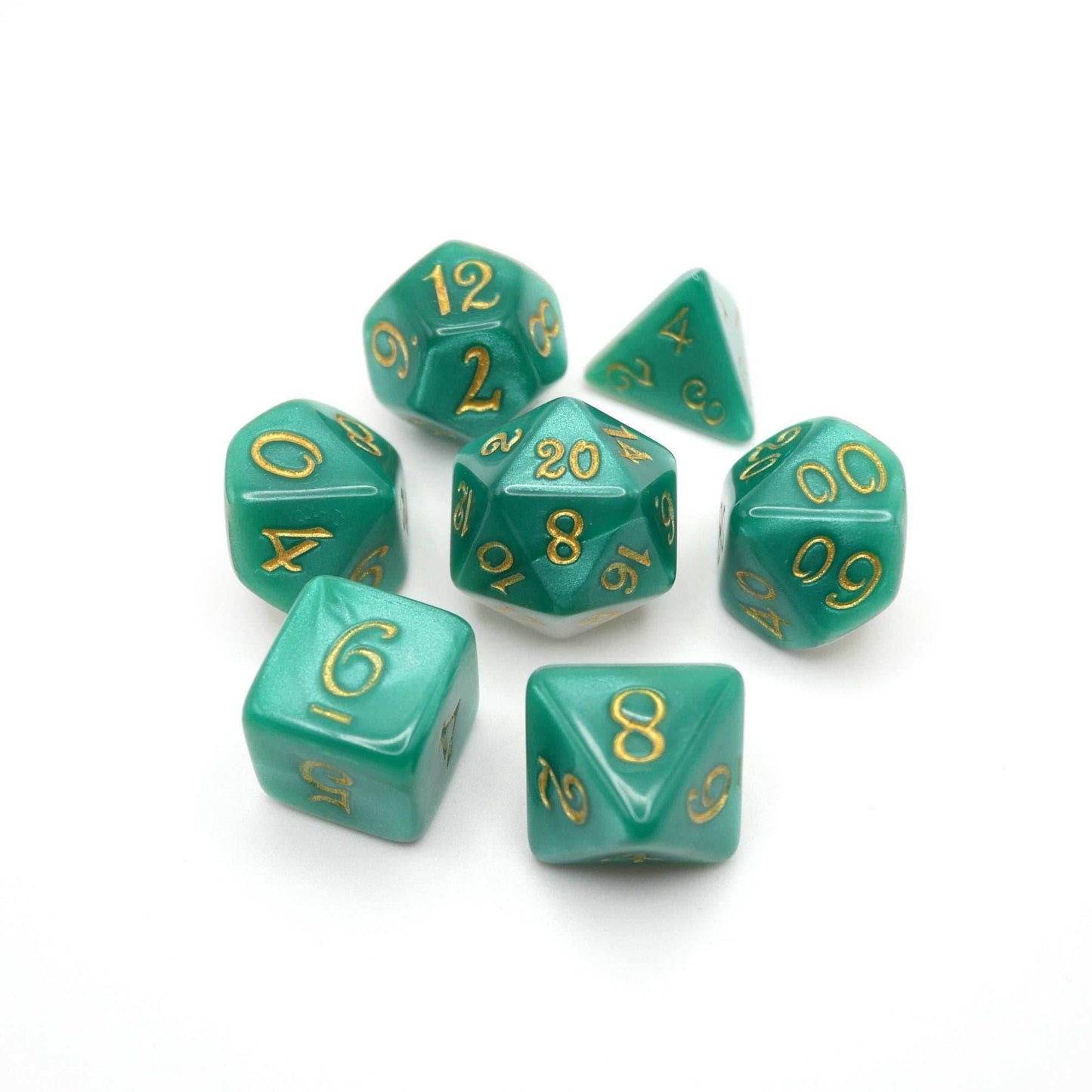 Two-Faced Iguana - 7 Piece DnD Dice Set | Acrylic RPG Gaming Dice - 