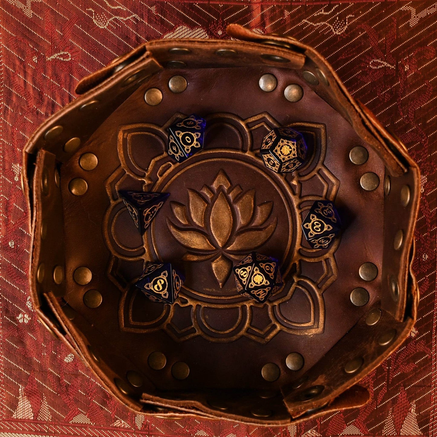 Indian Blue Glass Dice Set - Dice Around the World Collection 'PRE-ORDER | SPRING EVENT DEAL' - 