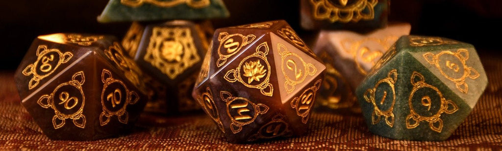 Indian, Indian Agate Stone Dice Set - Dice Around the World Collection