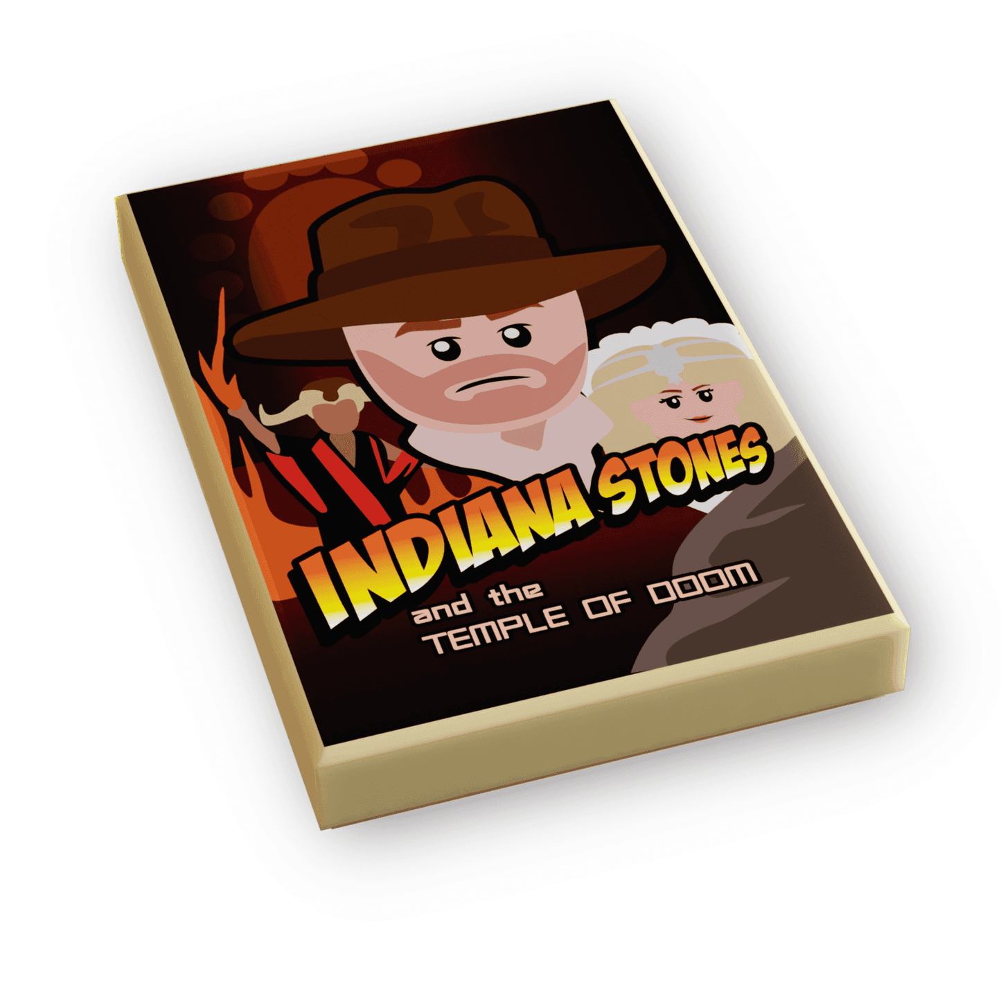 Indiana Stones, Temple of Doom Movie Cover (2x3 Tile) - B3 Customs - 