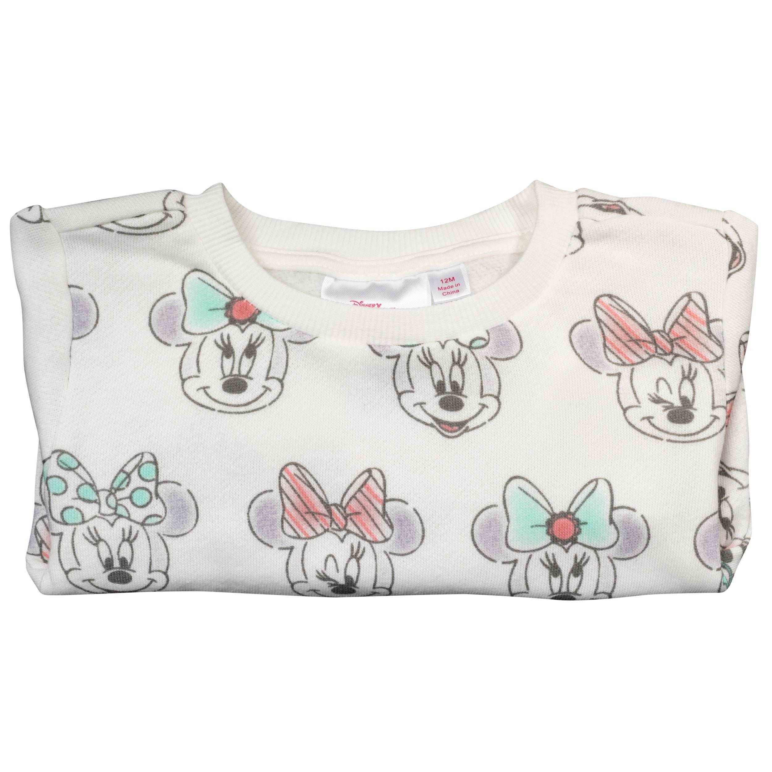 Mad Engine Minnie Mouse All Over Heads Sweatshirt for Babies - 12 Months
