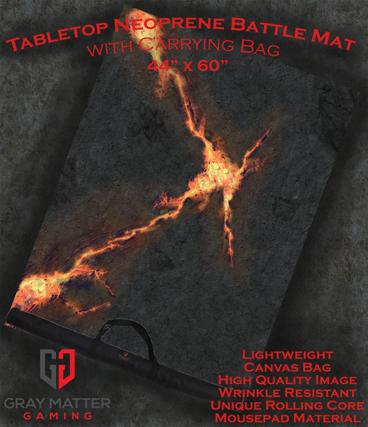 Infernal Steppes - Neoprene Battle Mat - Warhammer, AoS, 40K, Kill Team, MCP, Shatterpoint, Legion, Deadzone, More - 44x60