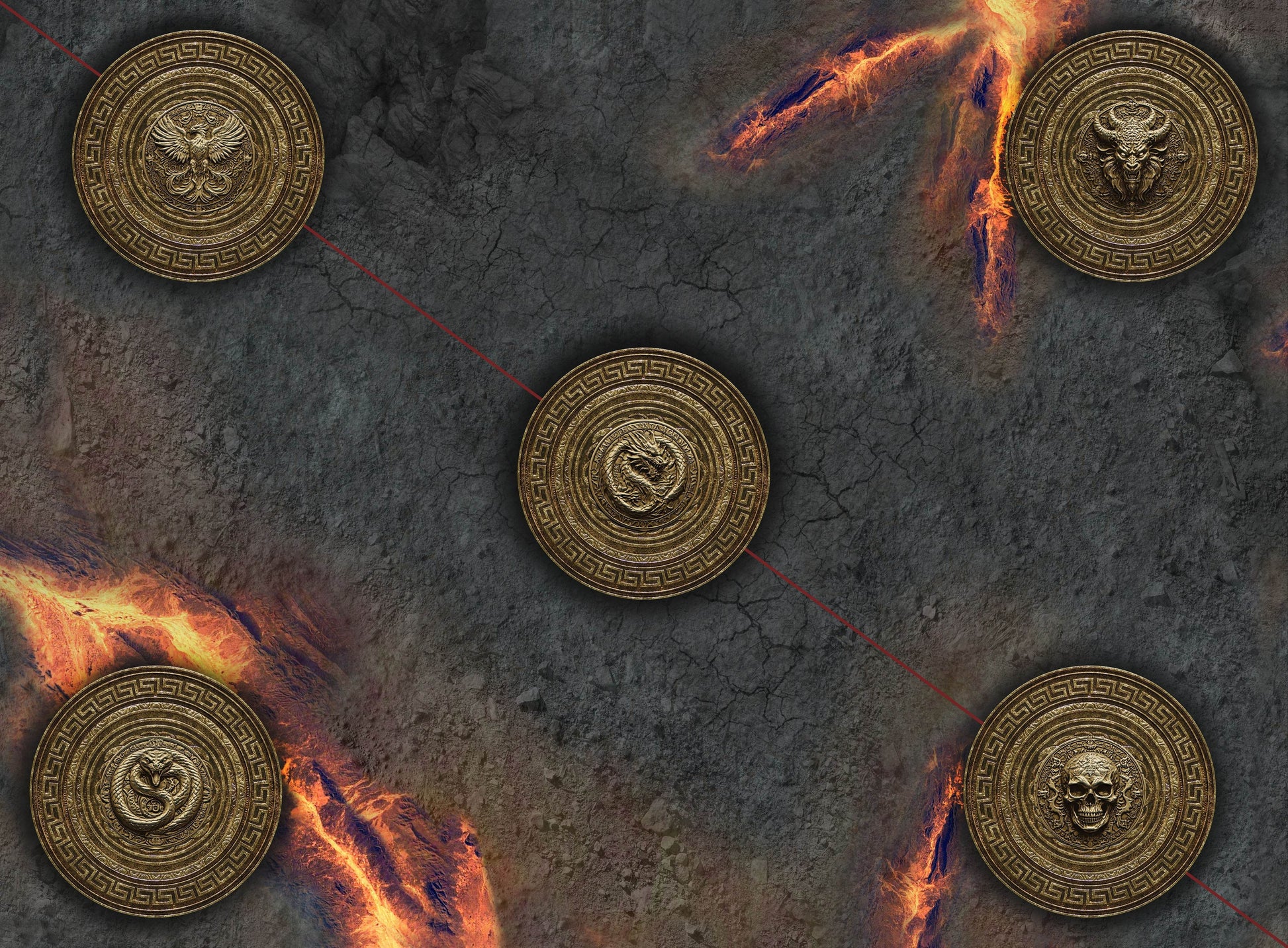 Spearhead - Infernal Steppes & Traveler's Road - Neoprene Battle Mat - Warhammer Spearhead AoS Age of Sigmar - 22x30