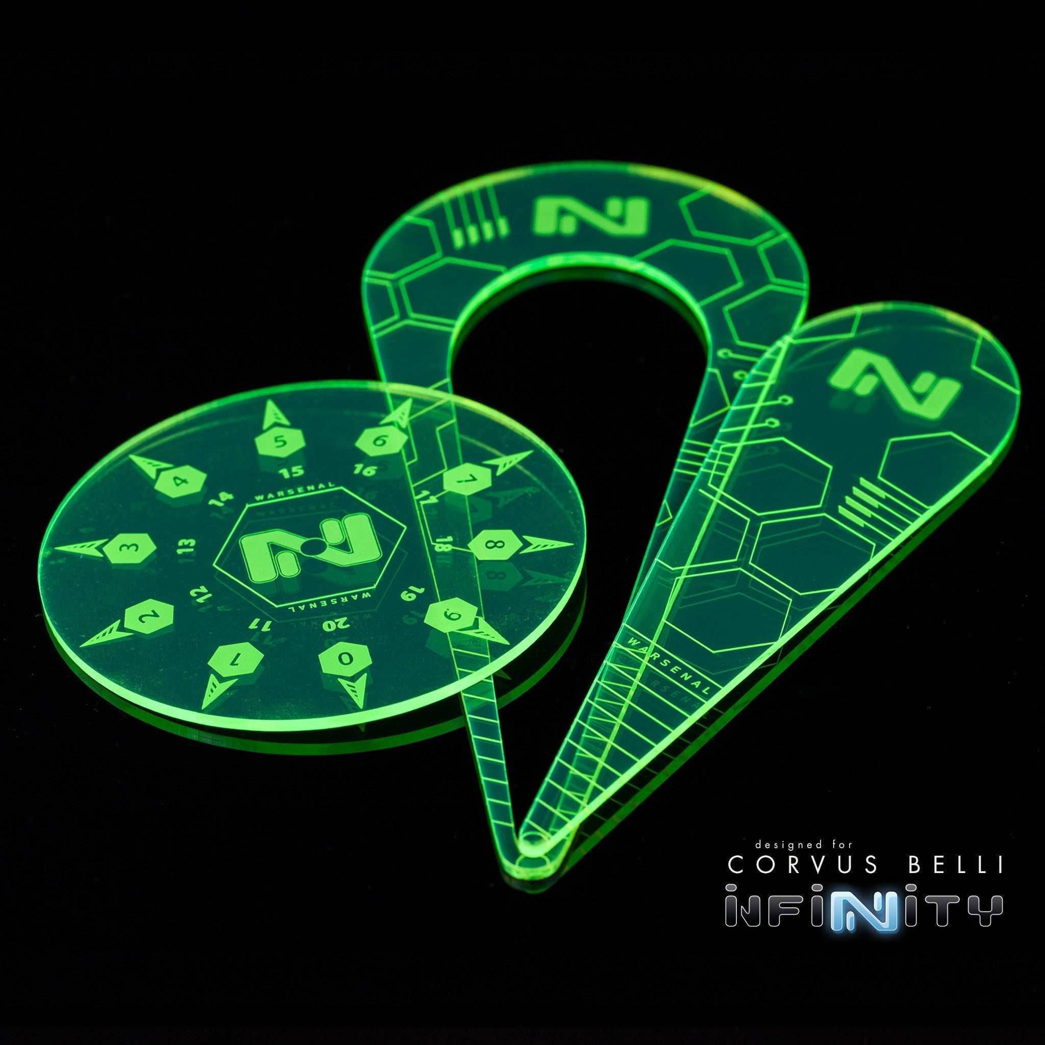 Infinity Template Pack - Fluorescent Green / Hollow