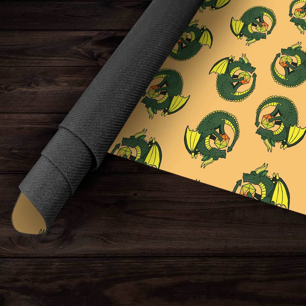 20 Sided Dragon Playmat - Standard Playmat / Plain