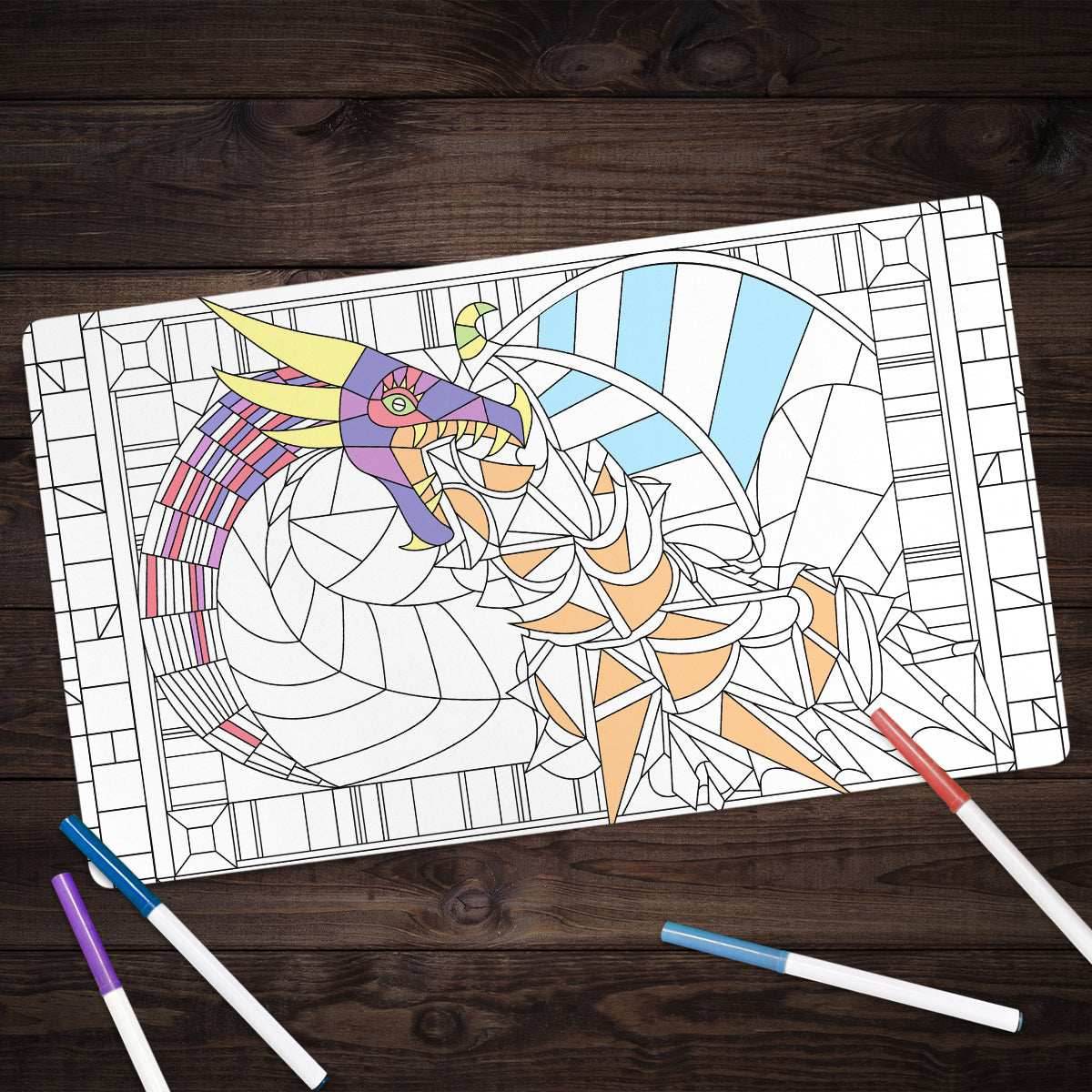 Colorbook Fire Breathing Dragon Playmat - Standard Playmat / Plain