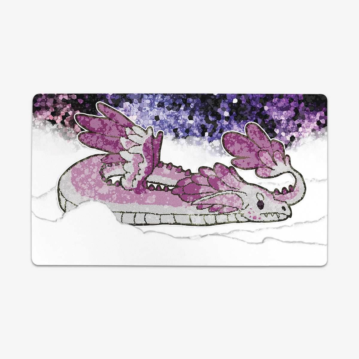 Cute Stained Glass Dragon Playmat - Standard Playmat / Plain