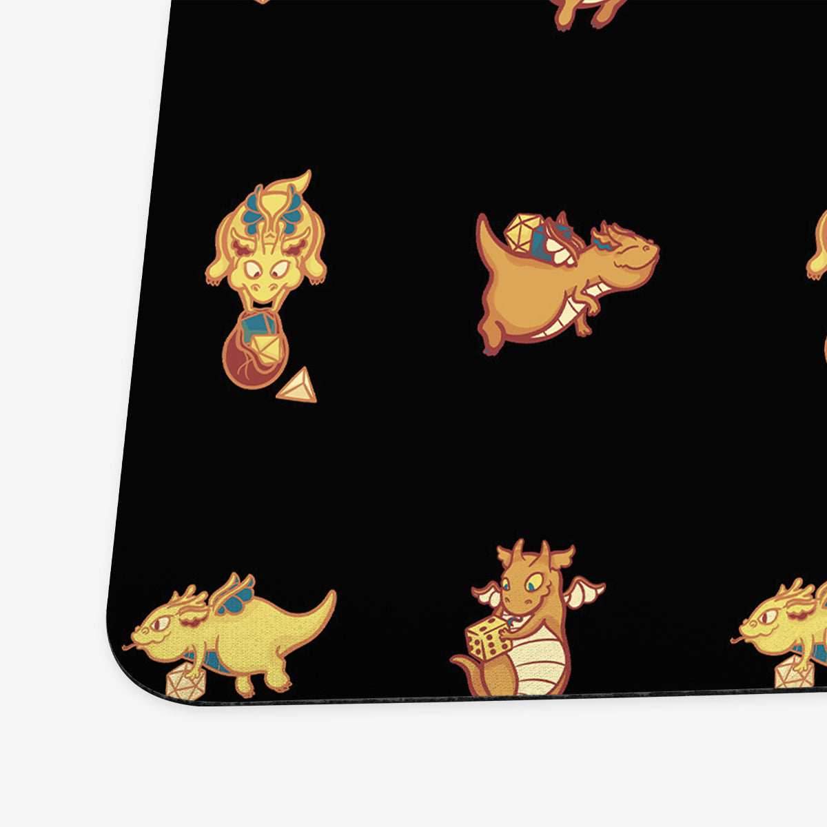 Dice Dragons Playmat - Standard Playmat / Black / Plain