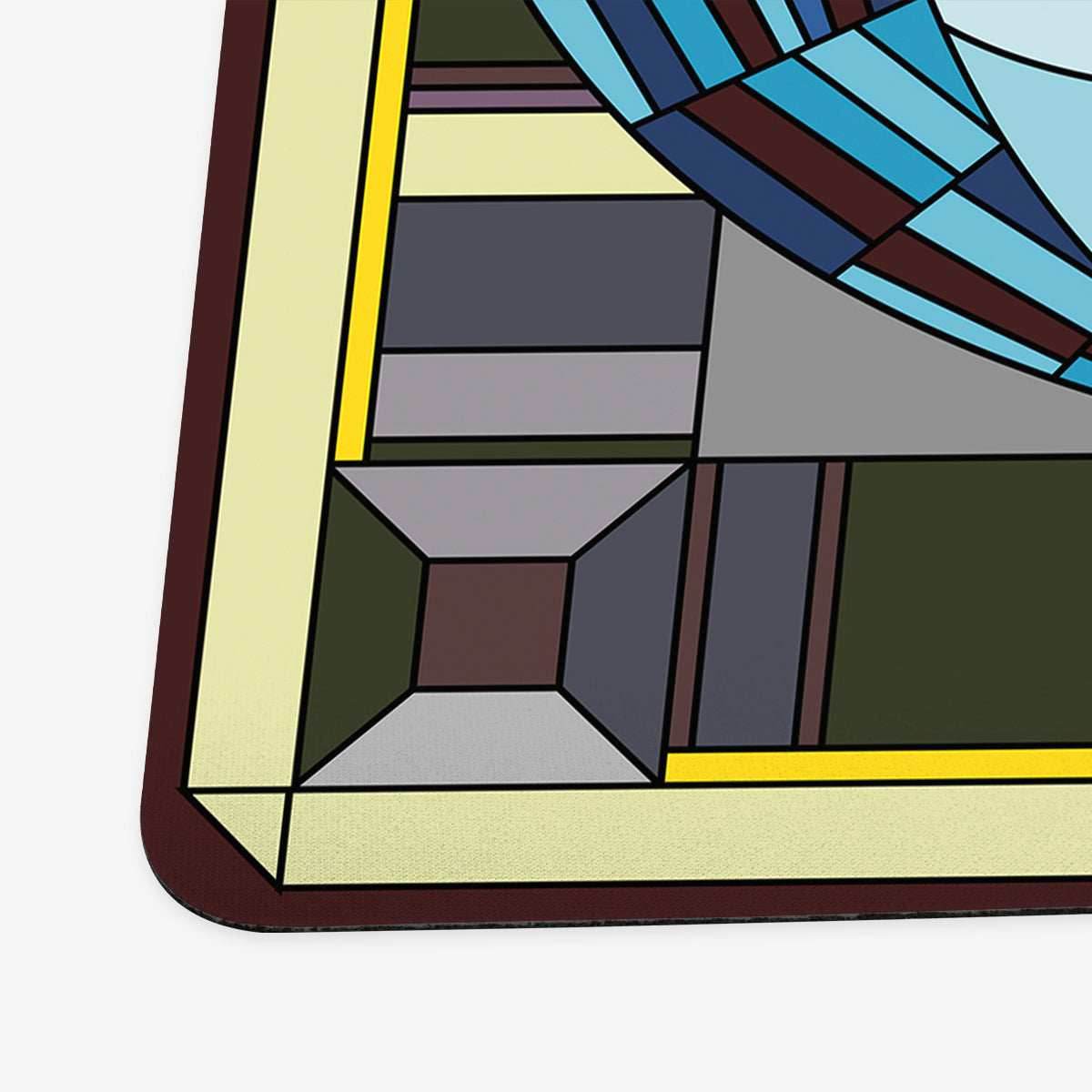 Fire Breathing Glass Dragon Playmat - Standard Playmat / Blue / Plain