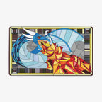 Fire Breathing Glass Dragon Playmat - Standard Playmat / Blue / Plain
