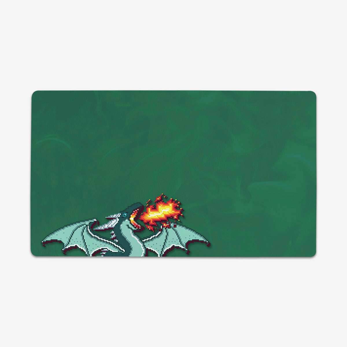 Pixel Dragon Playmat - Standard Playmat / Green / Plain