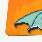 Pixel Dragon Playmat - Standard Playmat / Blue / Plain