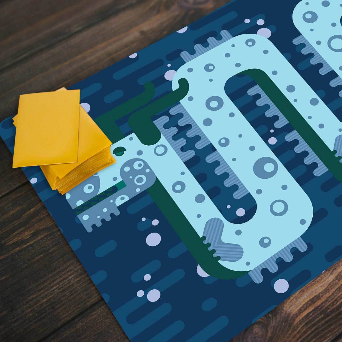 Spotty Sea Dragon Playmat - Standard Playmat / Orange Reef / Plain