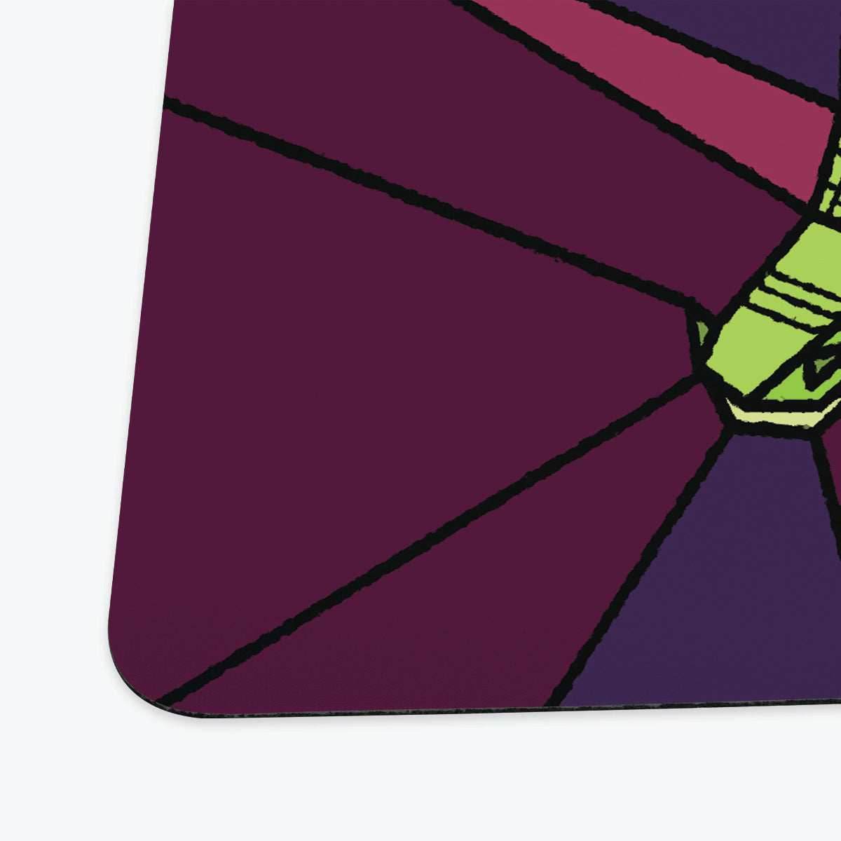 Stained Glass Flying Dragon Playmat - Standard Playmat / Blue / Plain