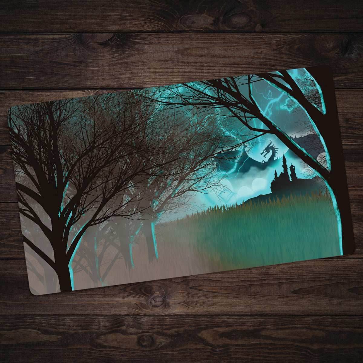 Thunder Dragon Castle Playmat - Standard Playmat / Blue / Plain