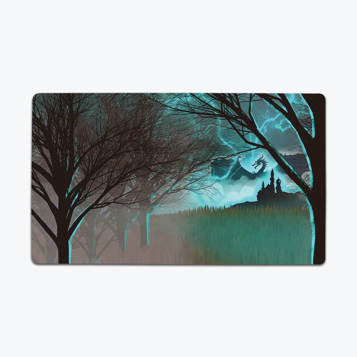 Thunder Dragon Castle Playmat - Standard Playmat / Blue / Plain