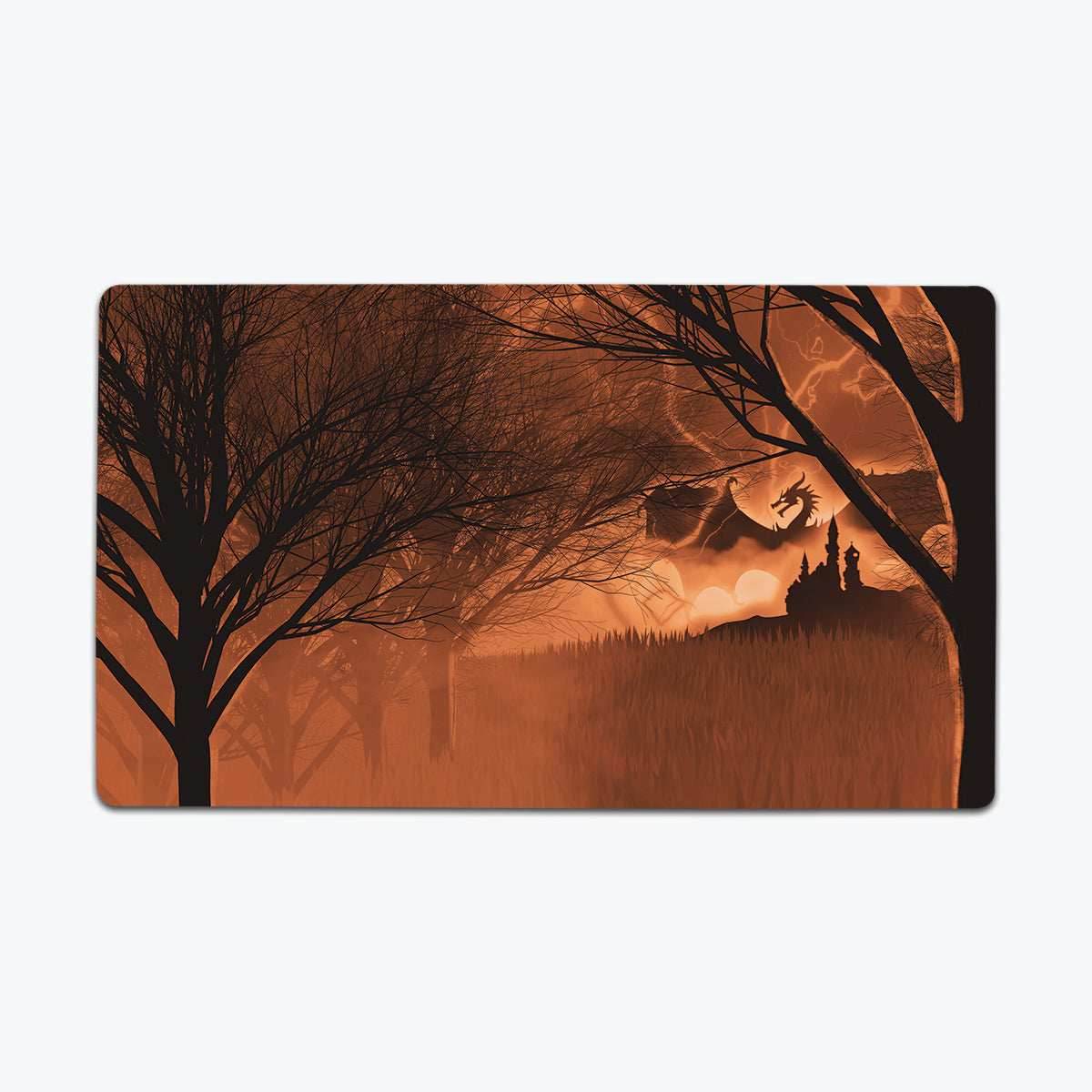 Thunder Dragon Castle Playmat - Standard Playmat / Orange / Plain