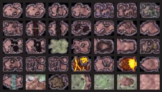 Into the Wilds Battlemap Books: Caves and Caverns - 