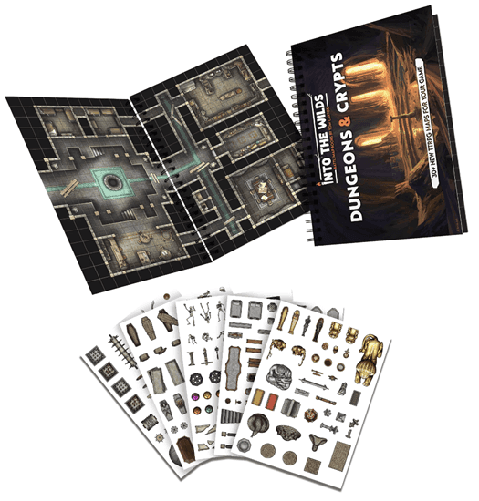 Into the Wilds Battlemap Books: Dungeons and Crypts - 