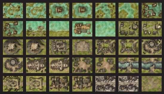 Into the Wilds Battlemap Books: Swamps & Ruins - 