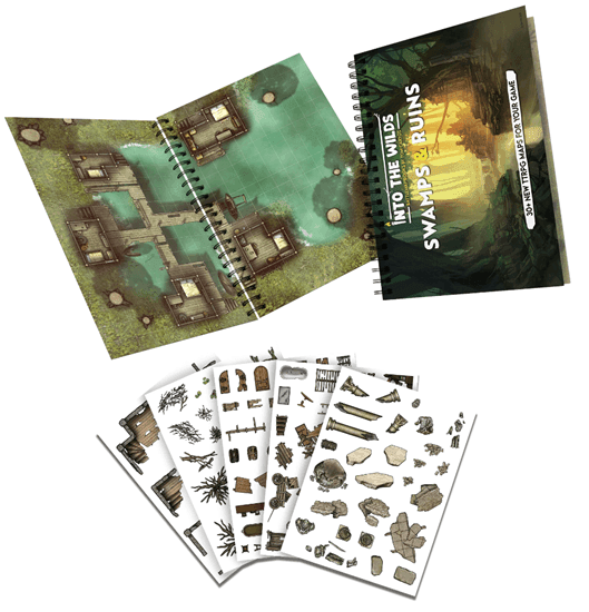 Into the Wilds Battlemap Books: Swamps & Ruins - 