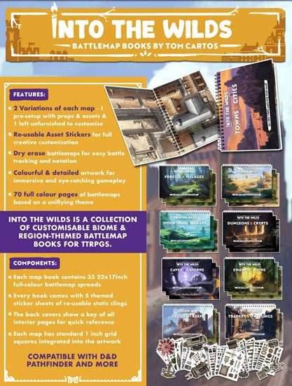 Into the Wilds Battlemap Books: Swamps & Ruins - 