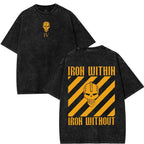 Iron Warriors 40K Vintage Washed Tee – Adeptus Astartes Heavyweight T-Shirt for Warhammer Fans