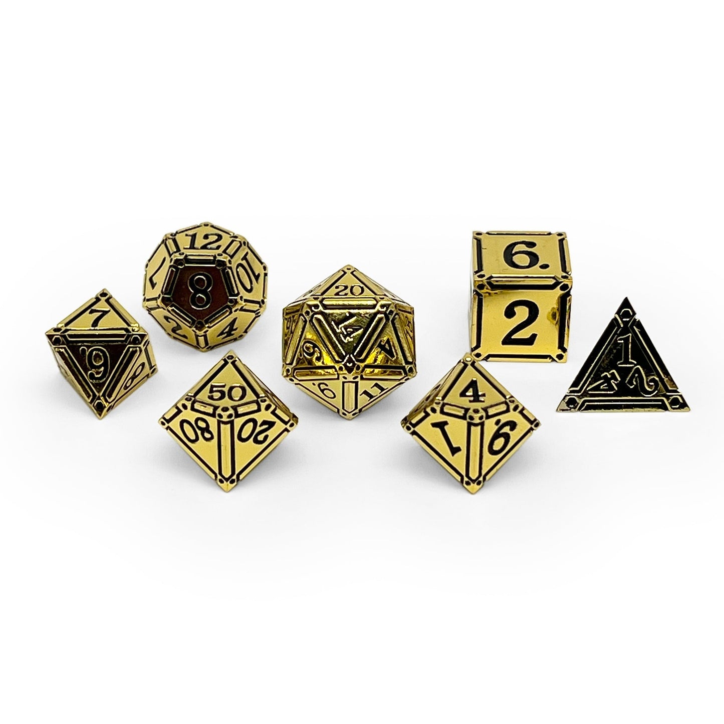 Ironworks - Ancient Treasures 7 Piece RPG set Alloy Metal Dice